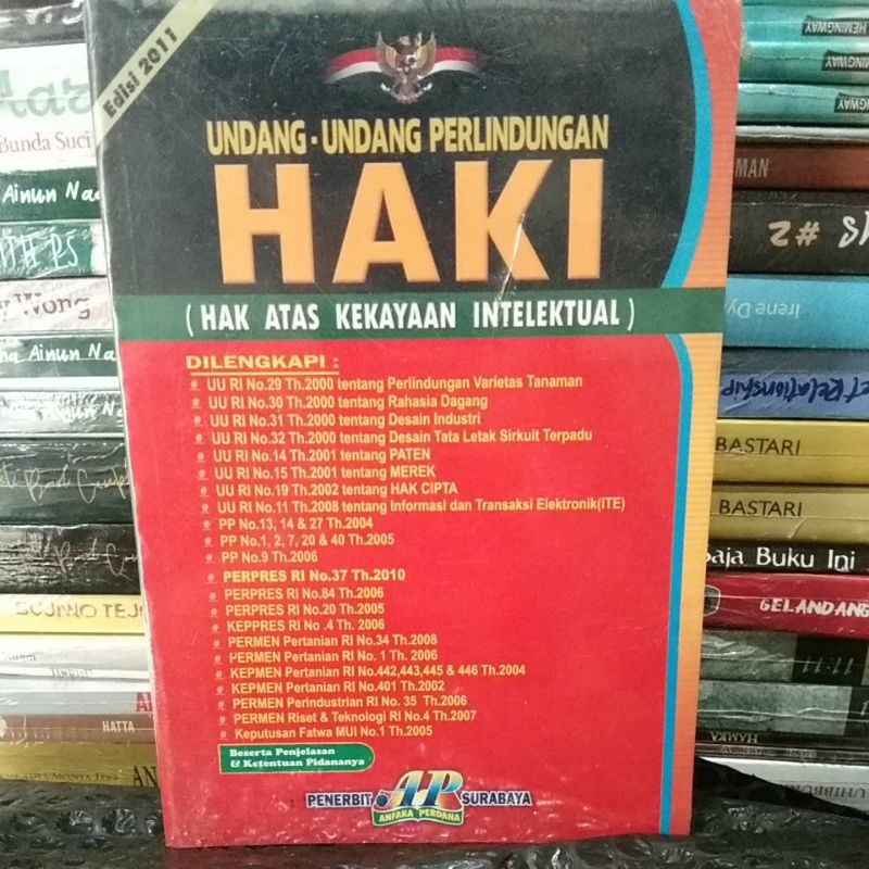 Jual Kitab Undang Undang Perlindungan HAKI (hak Atas Kekayaan ...