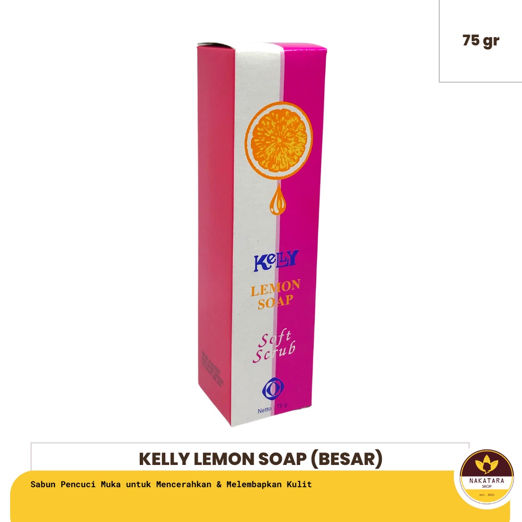 Jual KELLY LEMON SOAP SOFT SCRUB 75 GRAM (BESAR) | Shopee Indonesia