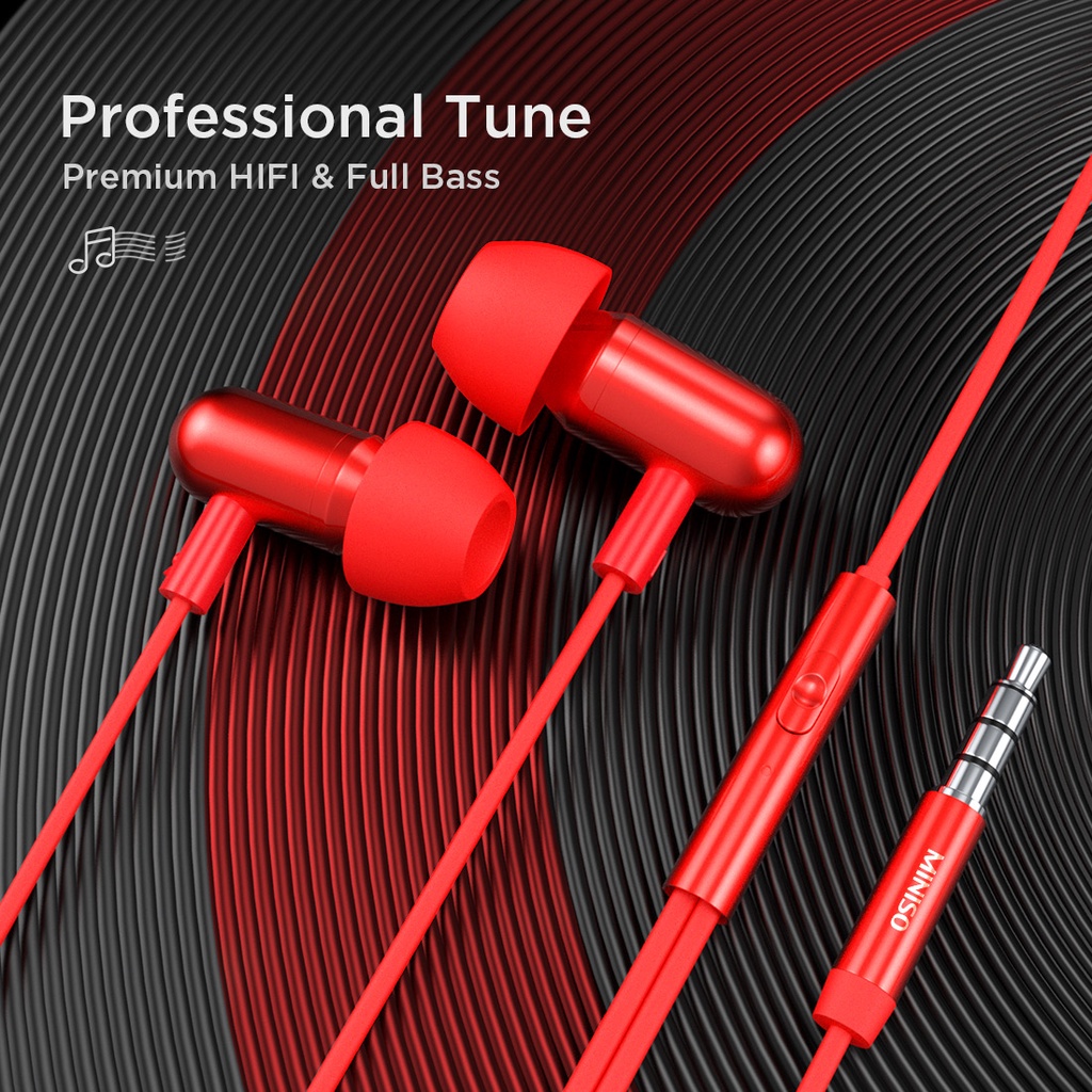 Jual MINISO Official Earphone Headphone Headset Noise Cancelling