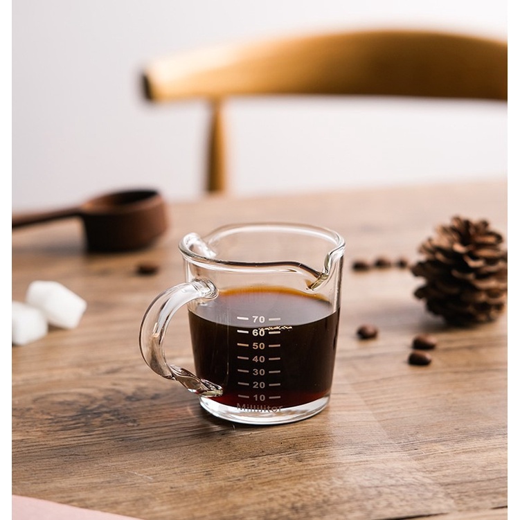 Jual Espresso Shot Glass Double Spout Gelas Ukur Takar Kopi Espresso