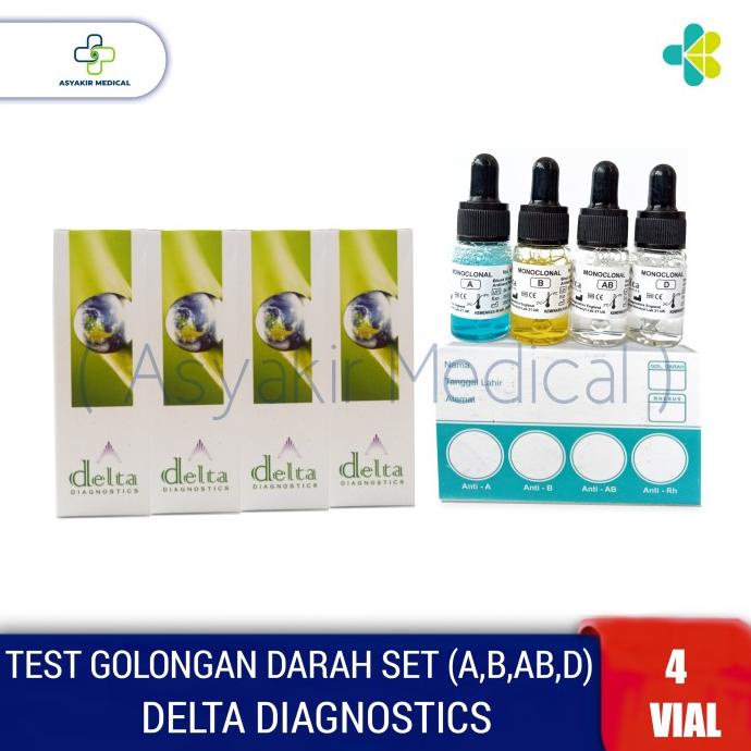 Jual Reagen Golongan Darah / Goldar Delta 1 Set 4 Vial | Shopee Indonesia