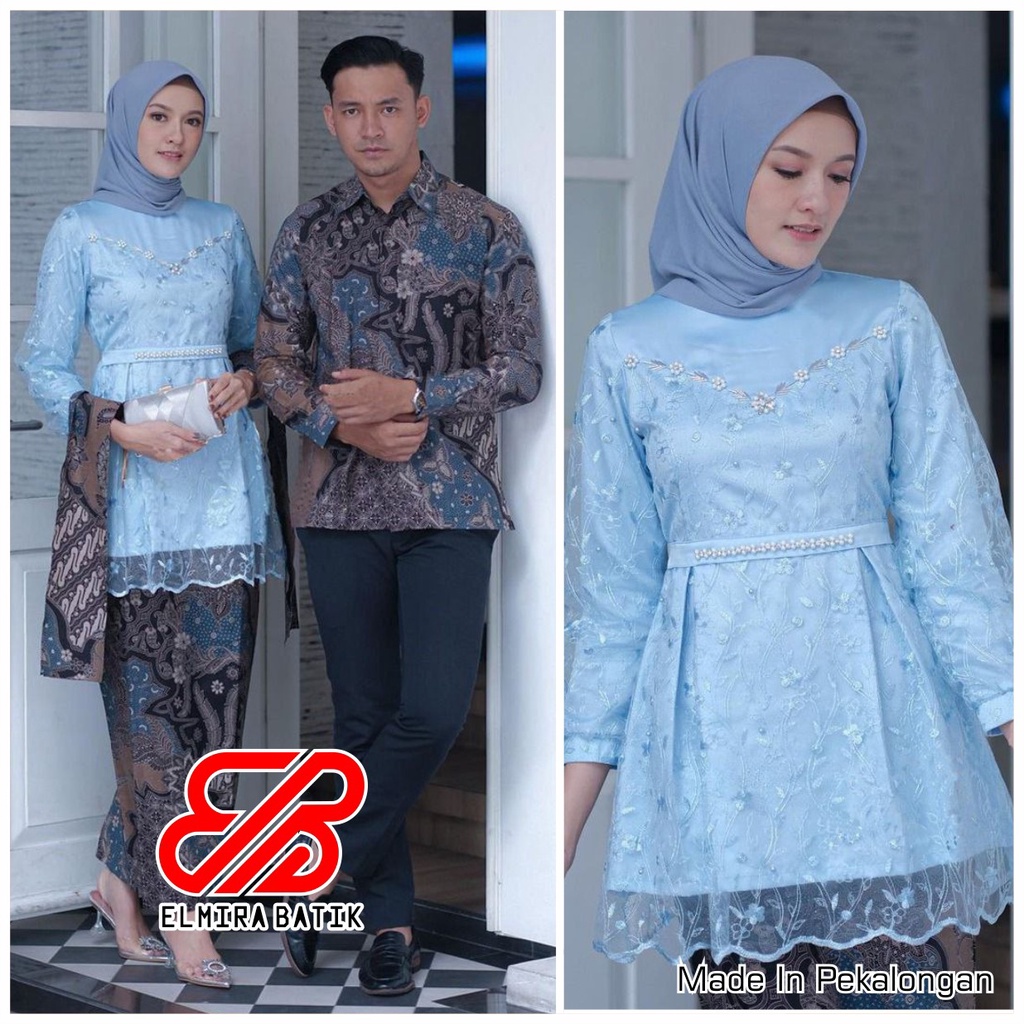 Jual Batik Couple Kebaya Lamaran Modern Kebaya Wisuda Lamaran Baju Tunangan Batik Brukat Baju 2153