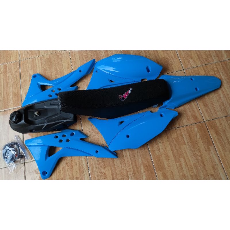 Jual BODY SET KLX GORDON ORIGINAL WARNA HIJAU STABILO ( FLOW) DAN BIRU