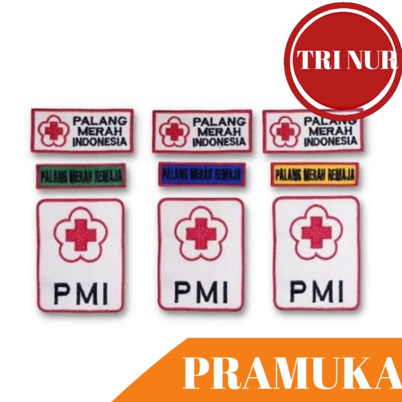 Jual Logo Bordir PMR PMI SD SMP SMA Satu set dan Bijian | Shopee Indonesia