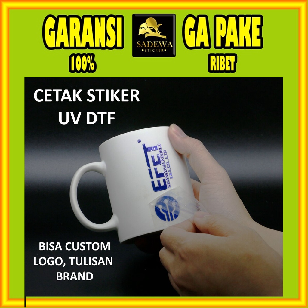 Jual Sticker UV DTF Stiker Custom Cetak Logo Stiker Ukuran A3 Dan A4 ...