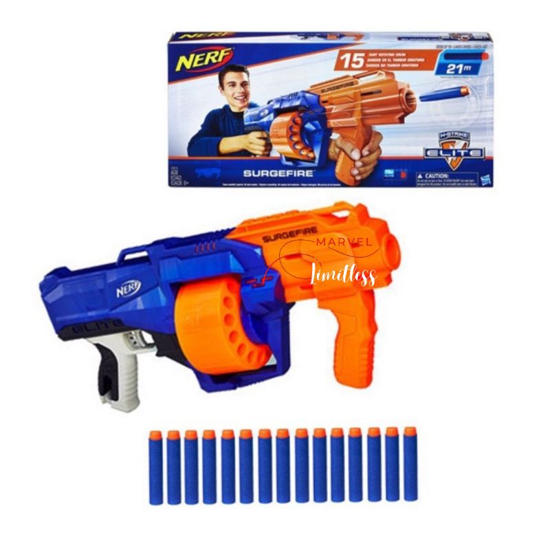 Pistolas Mega Nerf Balas Incluídas Azul, Brinquedo Nerf Usado 49272840