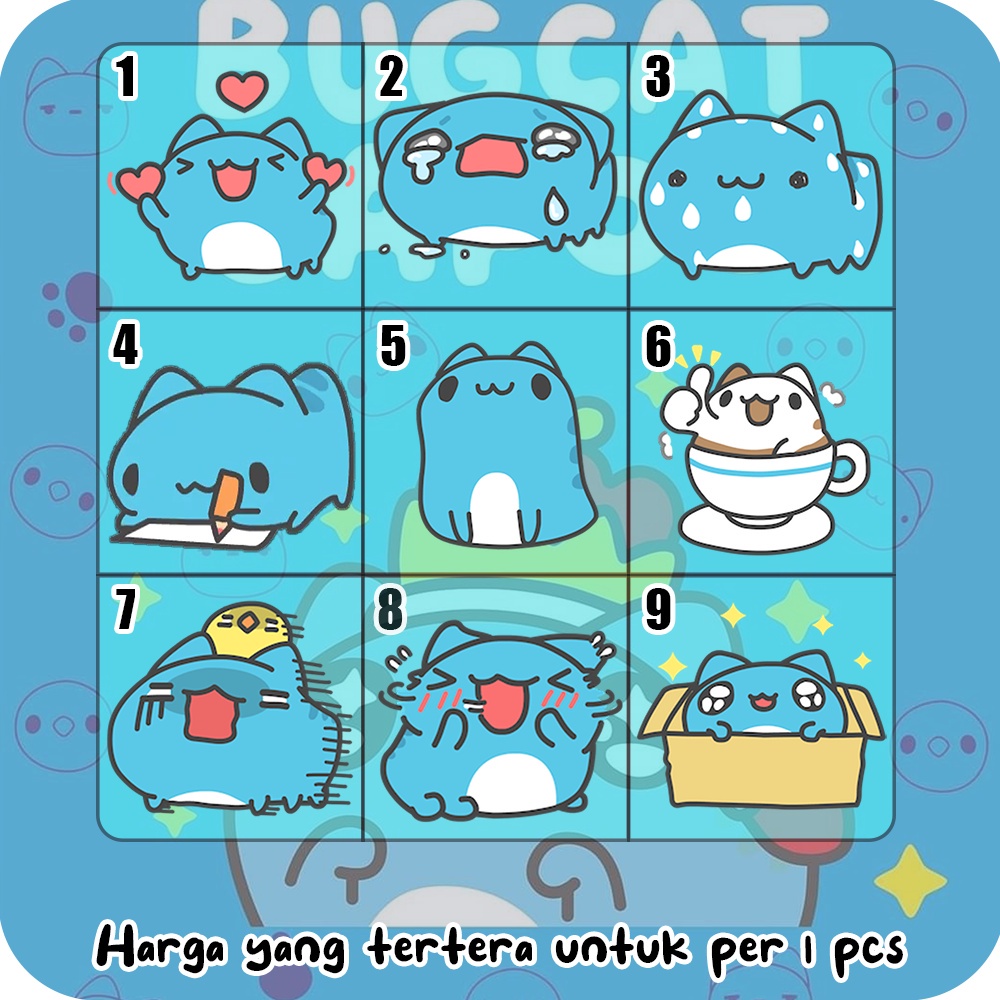 Jual Stiker Glossy Bugcat Capoo, Sticker Lucu Imut | Shopee Indonesia