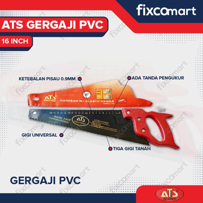 Jual ATS Gergaji Kayu Gagang PVC 16 Inch Shopee Indonesia