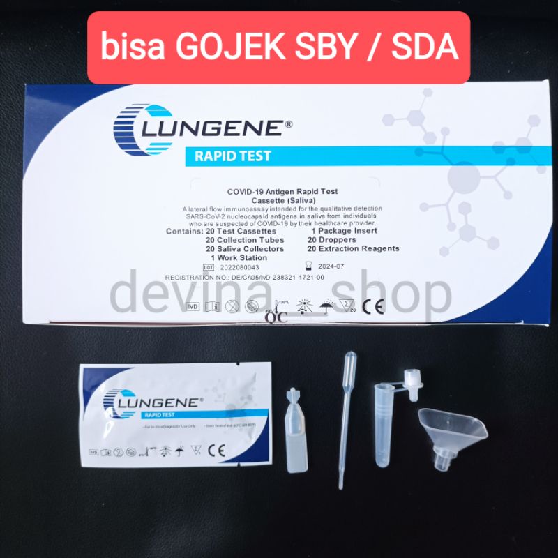 Jual Antigen Lungene Saliva Air Liur / Ludah / Rapid Test / Clungene ...