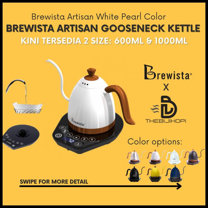 Jual Brewista Kettle White Pearl Electric Gooseneck Kettle 600 Ml