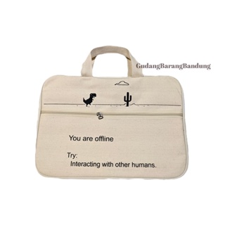 Tas Jinjing Laptop / Slevee Laptop 14 Inch / Tas Laptop 14” Kanvas Unisex  Resleting