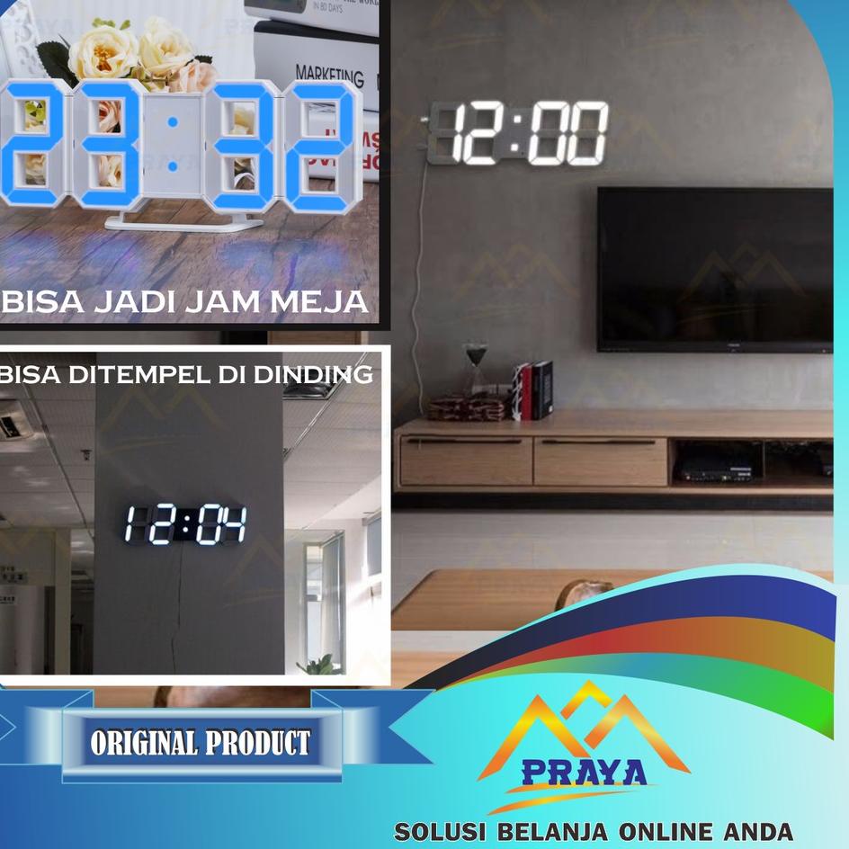 Jual Update Harga Jam LED Digital Minimalis Jam Meja Dan Dinding Wall ...