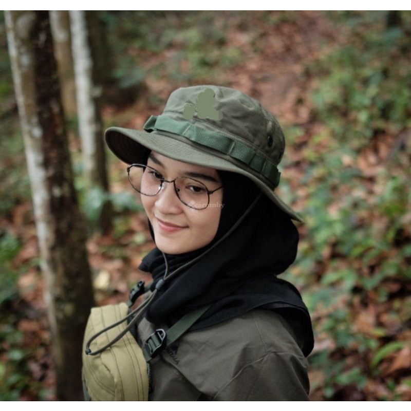 Jual Topi Rimba Pria Wanita Quickdry Outdoor warna cream/hitam/hijau