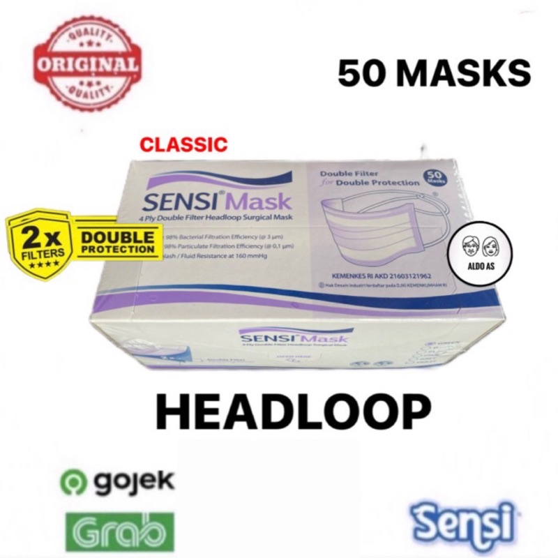 Jual Masker Sensi Headloop 4ply isi 50 pcs | Shopee Indonesia