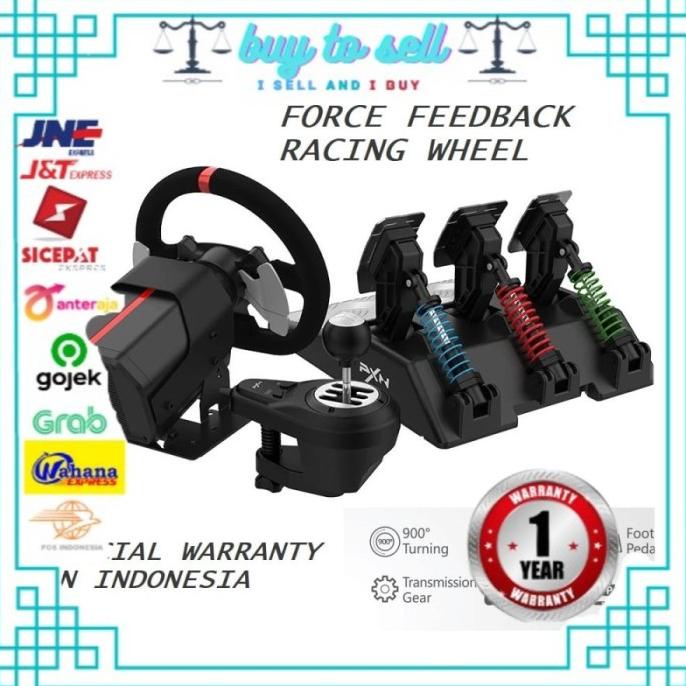Jual Pxn V10 New DualMotor Force Feedback Driving Gaming Racing Wheel With Shopee Indonesia