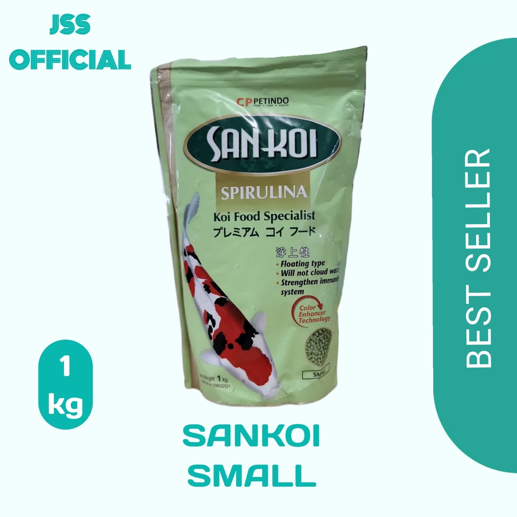 Jual Pakan Ikan Sankoi Spirulina Small Medium 1 Kg I Makanan Koi ...