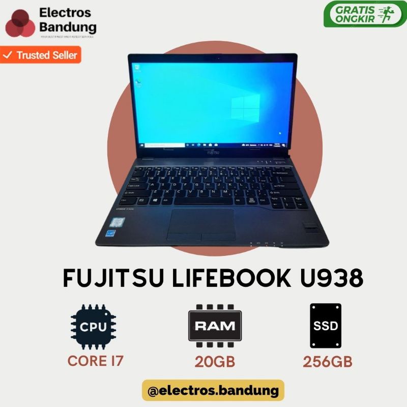 Jual LAPTOP FUJITSU LIFEBOOK U938 CORE I7 GEN 8 RAM 20GB SSD 256GB SUPER SLIM BONUS WINDOWS 11