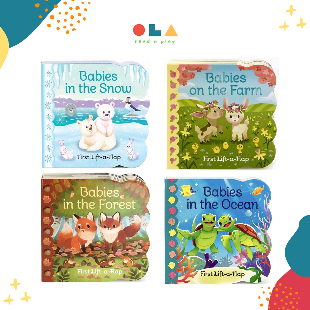 Jual OLABOOKS FIRST LIFT A FLAP BOOK BABIES ON THE FARM, OCEAN