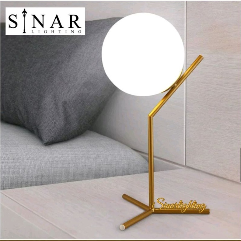Jual Lampu meja minimalis modern gold kaca X1001 | Shopee Indonesia