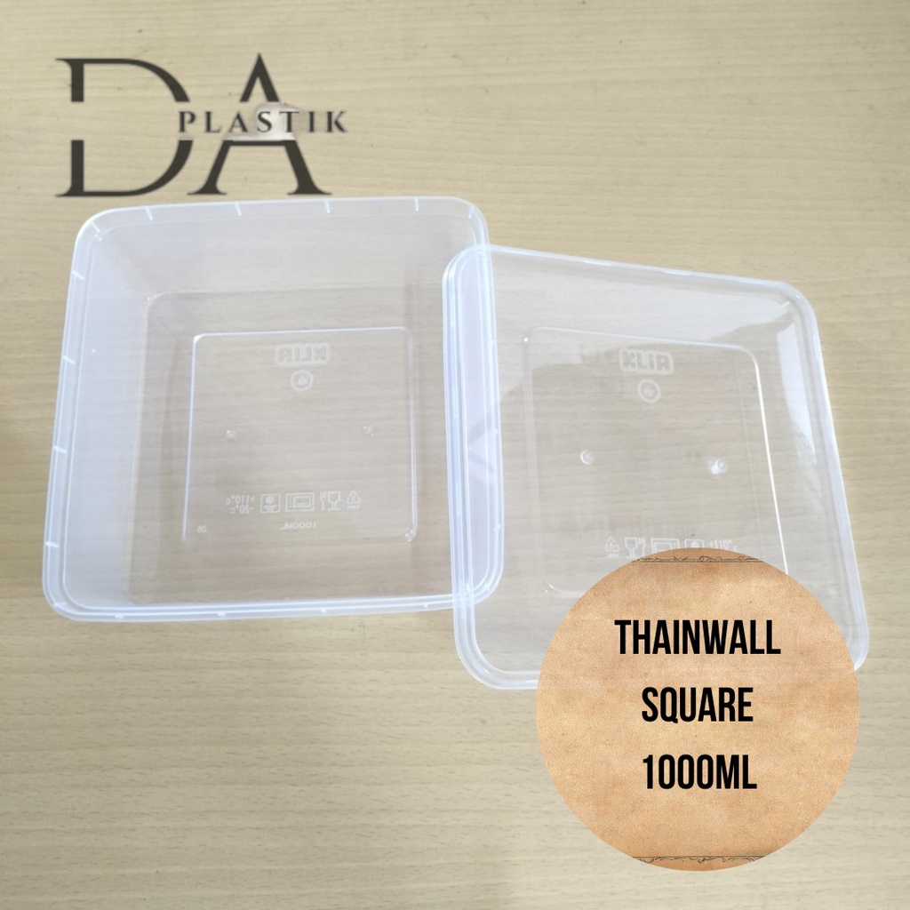 Jual THINWALL SQUARE UKURAN 1000ML | Shopee Indonesia