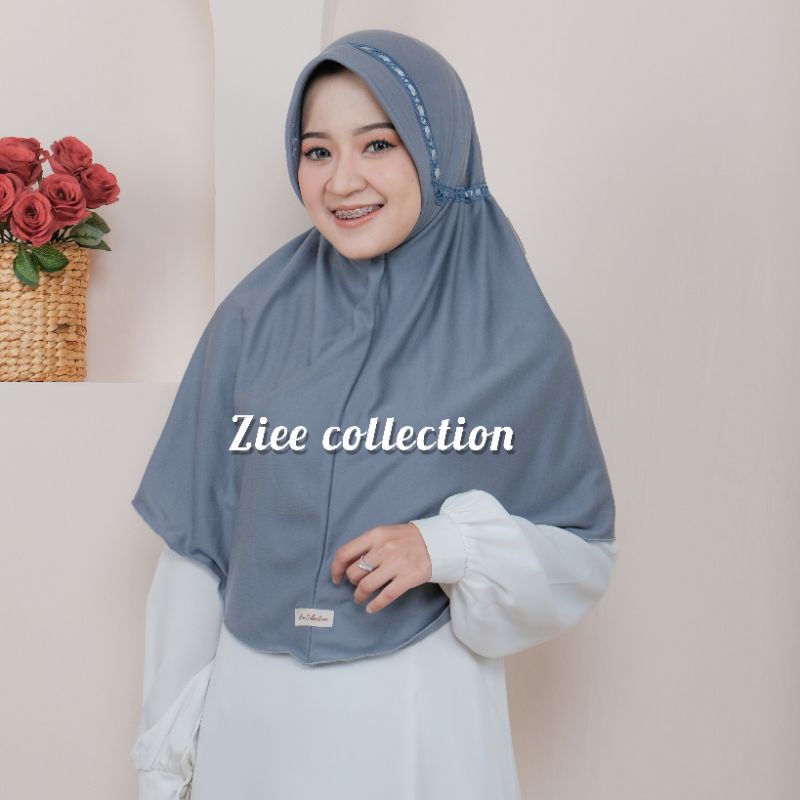 Jilbab instan Serut Pita Melingkar (cruella) size M L XL