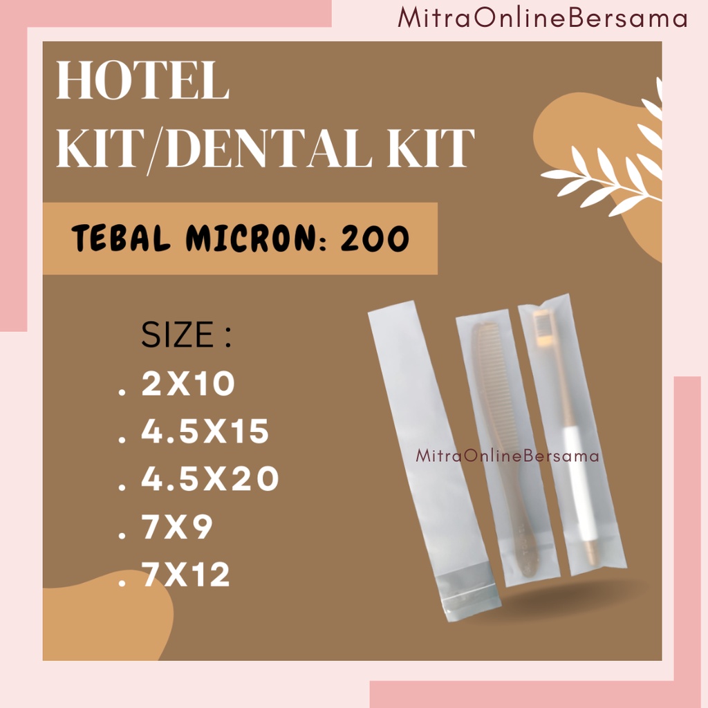 Jual ♥MO♥ PLASTIK DOFF UNTUK SIKAT GIGI / DENTAL KIT / HOTEL KIT ...