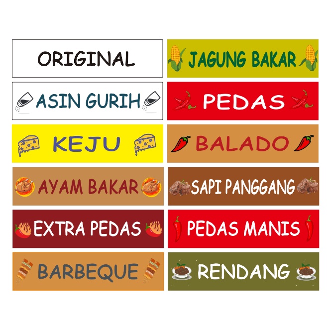 Jual Stiker Label Rasa Makanan | Shopee Indonesia