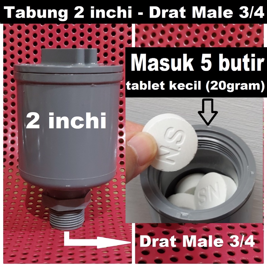 Jual Tabung Kaporit/Klorinator/Chlorinator/Chlorine Feeder | Shopee ...