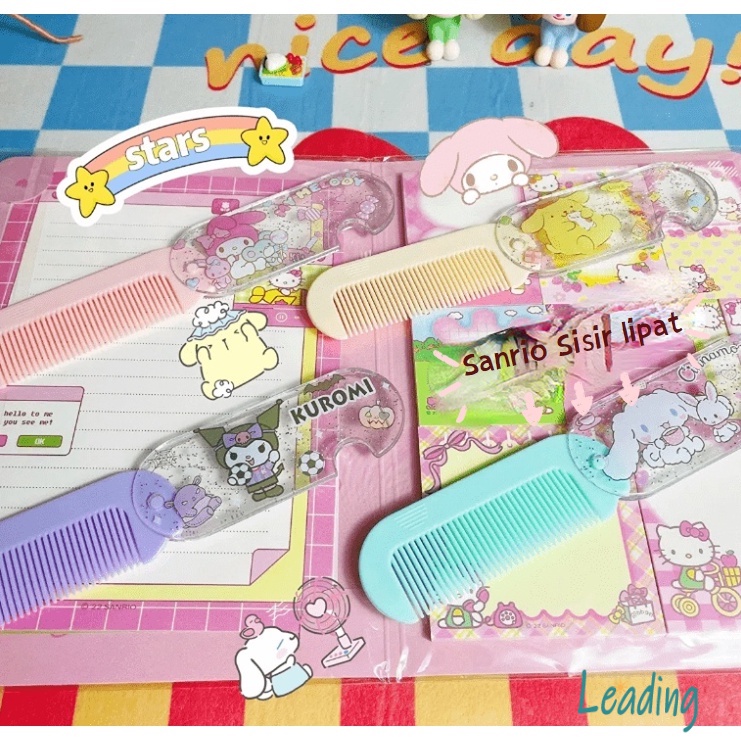 Jual Sisir Lipat Kartun Lucu Sanrio Kuromi Mini Portable Sisir Rambut