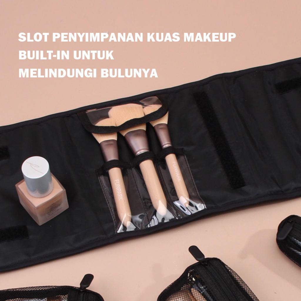Jual MINISO Pouch Kosmetik 4-in-1 Dilepas Tas Make Up Portable Tempat ...