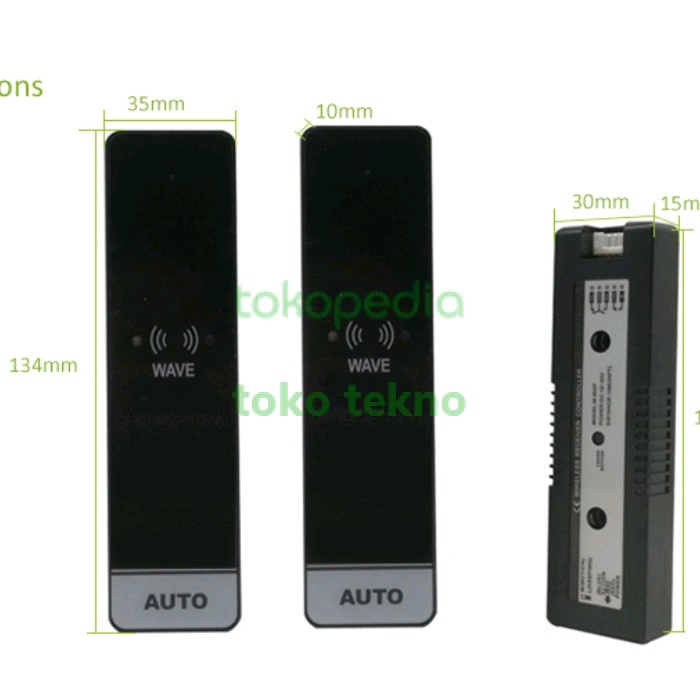 Jual Wireless Wave Sentuh Infrared Sensor Wave no touch Automatic Door ...