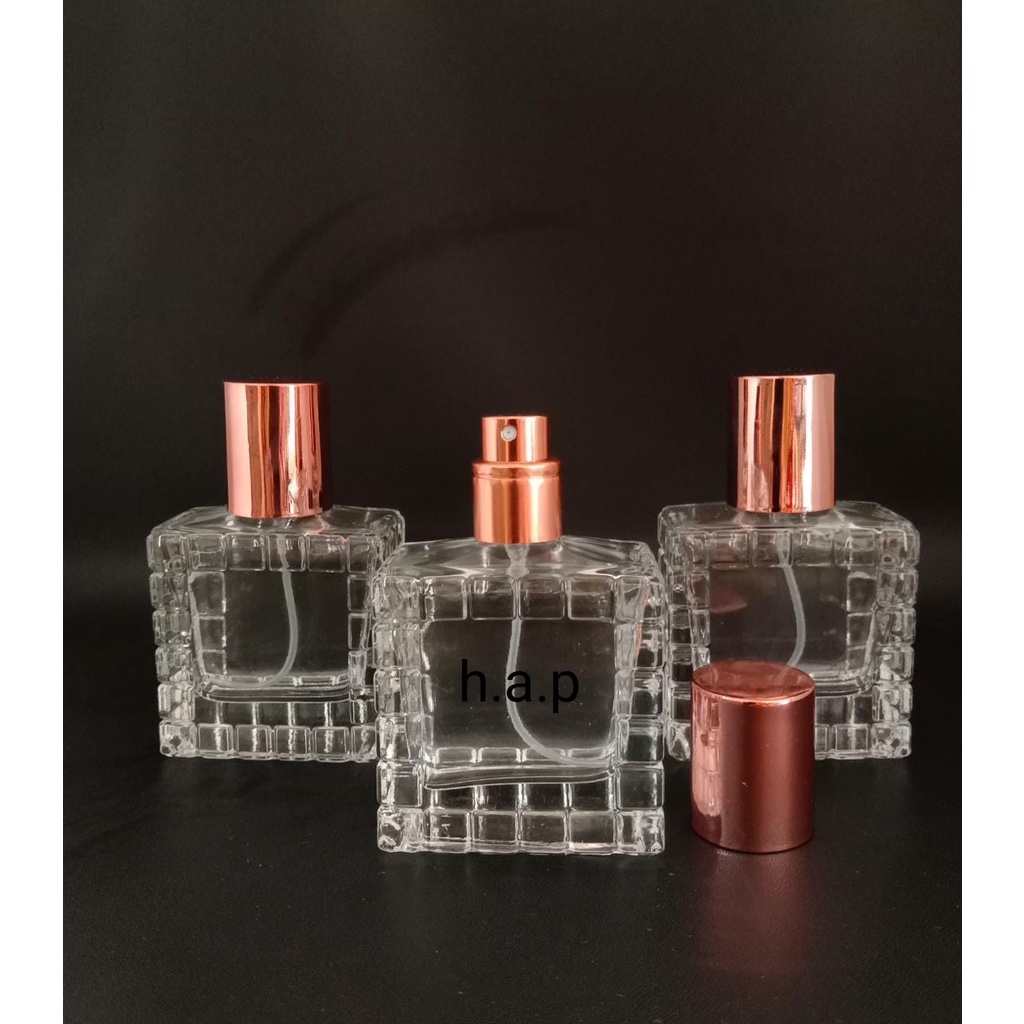 Jual Botol Parfum Drat Putar Corak Kotak Ml Tutup Rose Gold Lusinan Shopee Indonesia