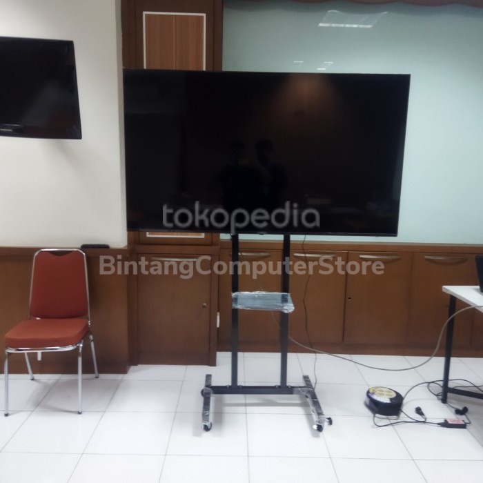 Jual BRACKET STANDING TV LED DORONG & RODA 24