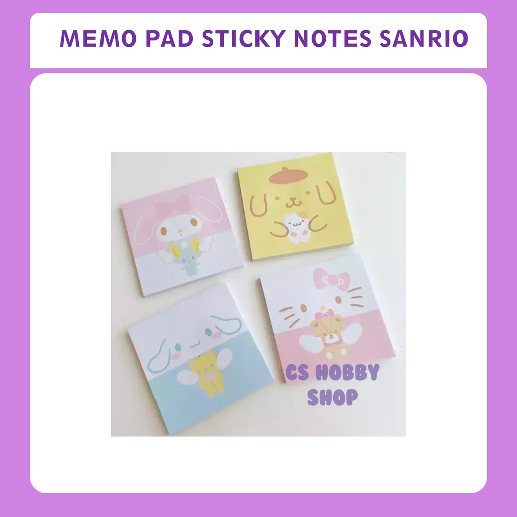 Jual Memo Pad Sticky Note Sanrio Cinnamoroll My Melody Kuromi | Shopee ...