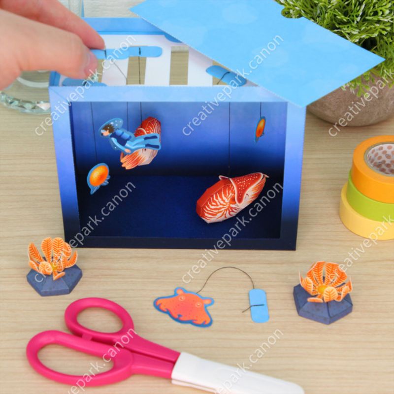 Jual Diy Miniatur Papercraft Aquarium Kertas Ikan Moo vrogue.co