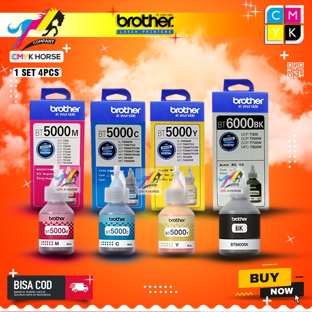 Jual Tinta printer BROTHER BT5000 BT6000 DCP T710W DCP T300 DCP-T310 ...