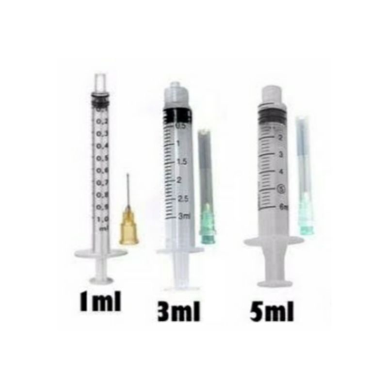 Jual Syringe 1ml / 3ml / 5ml Spuit Spet Suntik Makan Minum obat Hewan ...