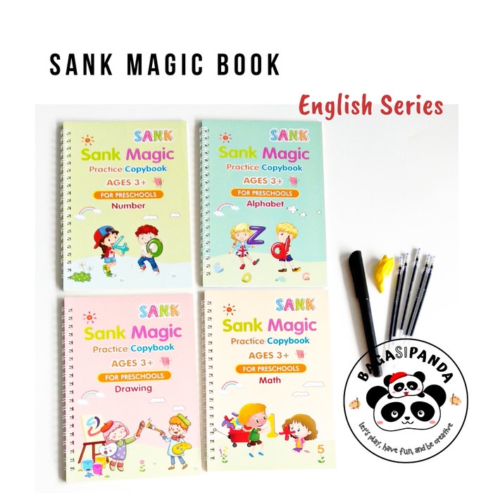 Jual Buku Sank Magic Book English Series Isi 4 (Alphabet, Number, Math ...