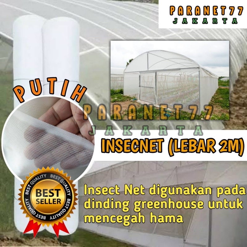 Jual Jaring Kasa Hijau Putih Insect Net 1 Roll P 50m X L 2m [tanpa