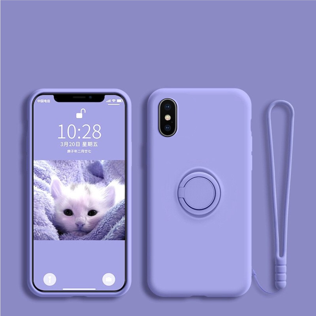 Jual Case iPhone X XR XS XS Max Soft Case Magnetic Ring Holder