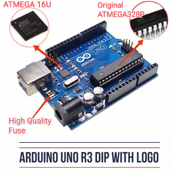 Jual Uno R3 Rev3 ATMega328P DIP ATMEGA 16U2 Compatible for Arduino IDE ...