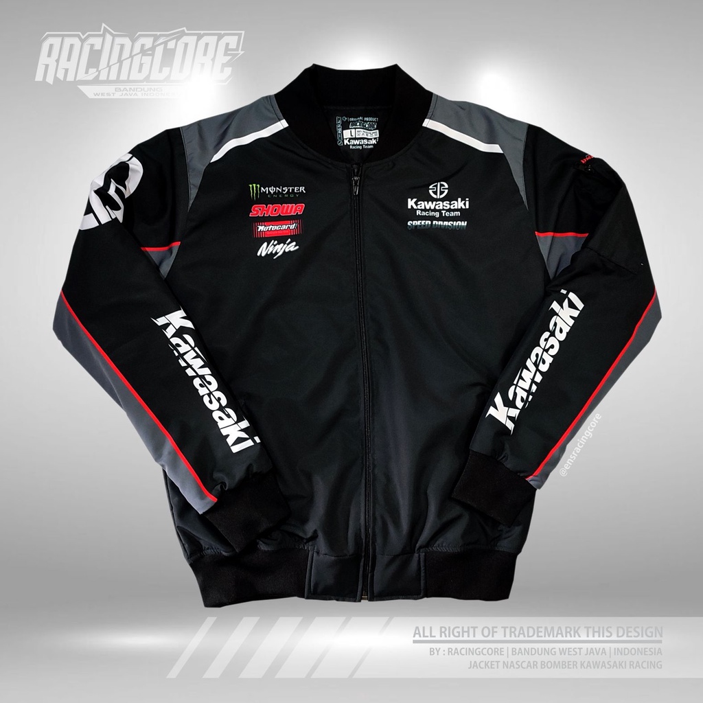 Jual JAKET BOMBER KAWASAKI NINJA 250 RR ZX10 ZX6 ZX25R Z250 NINJA