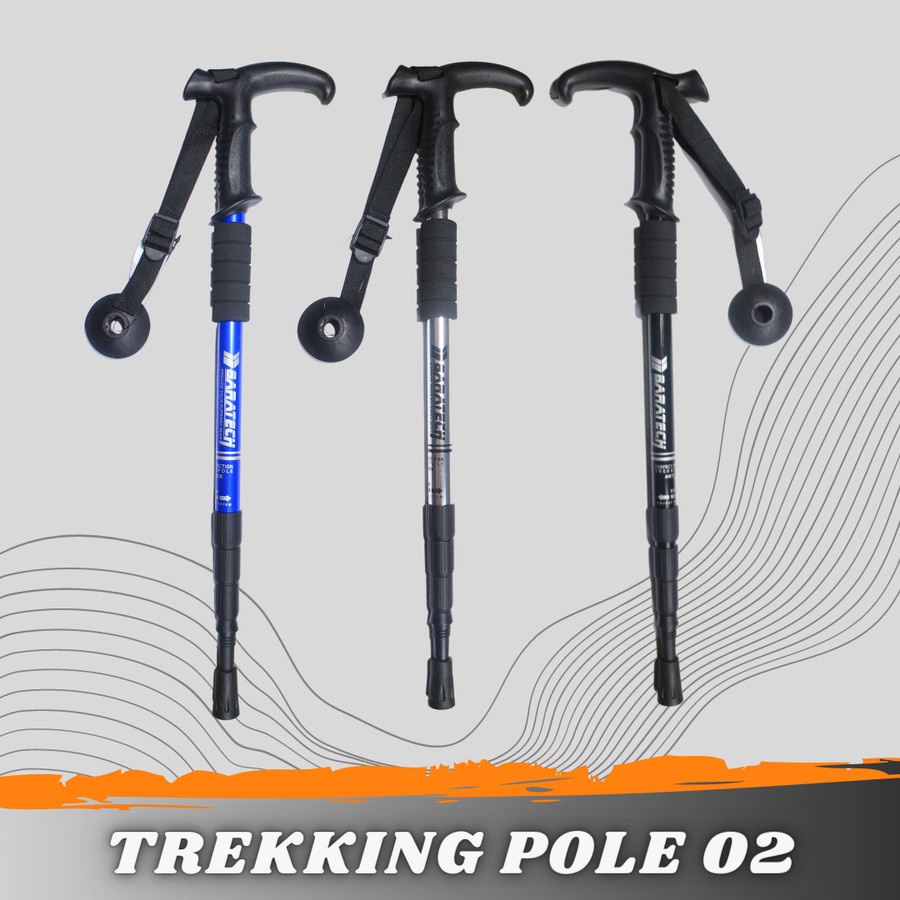 Jual Trekking Pole Baratech 02 Tongkat Hiking Gunung Outdoor Shopee