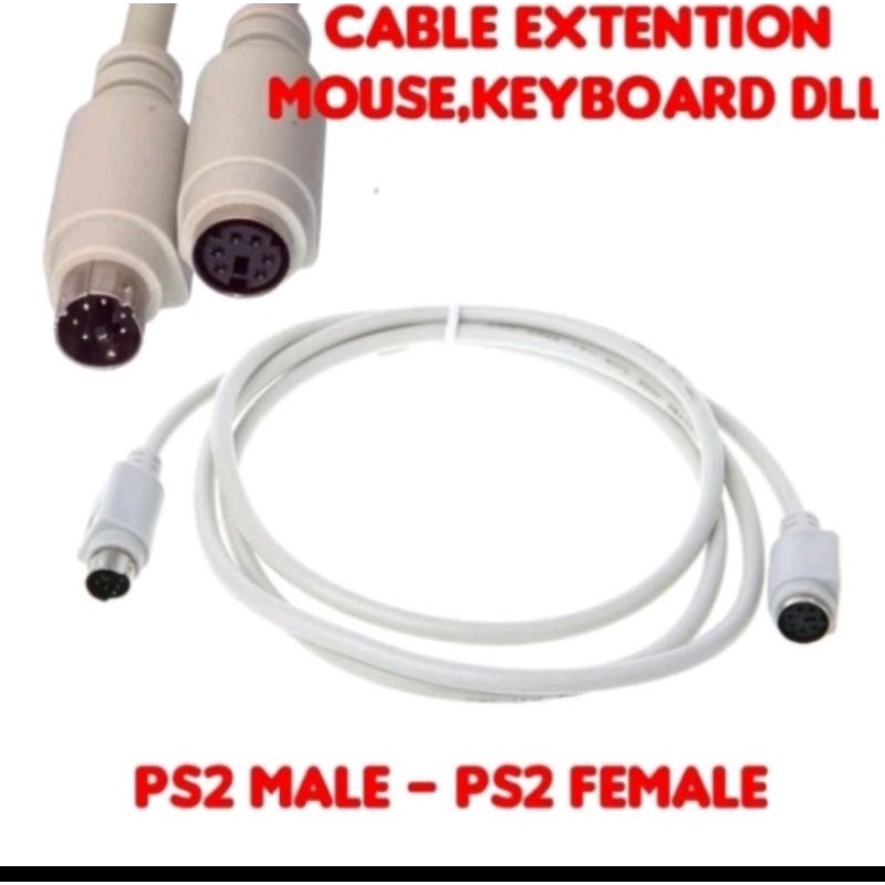 Jual Cable Ps2 Extension 3 Meter Male To Female Kabel Ps 2 Extension