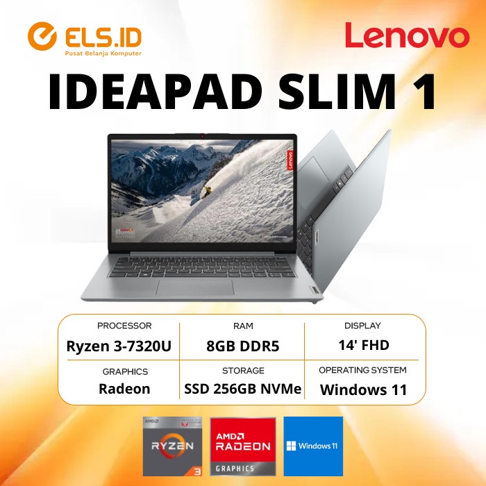 Jual Lenovo Ideapad Slim 1 14amn7 3hid Ryzen 3 7320u 8gb Ssd 256gb 14 Fhd Shopee Indonesia