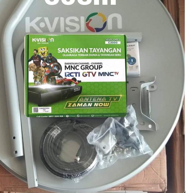 Jual SALE!!PARABOLA 60CM KVISION LENGKAP RECEIVER C2000 BROMO KVISION