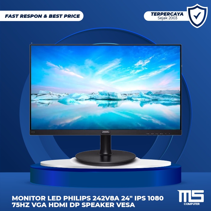 Jual Monitor Led Philips V A Ips Hz Vga Hdmi Dp Speaker Vesa Shopee Indonesia