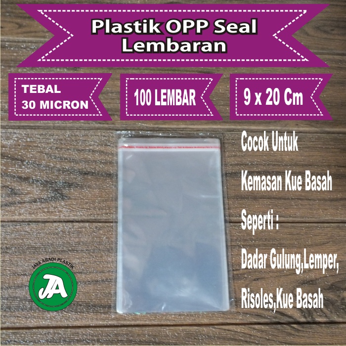 Jual Plastik Opp Seal Kue Basah 9 X 20 Cm Plastik Bening One Sheet Tebal 30 Micron Shopee 1096