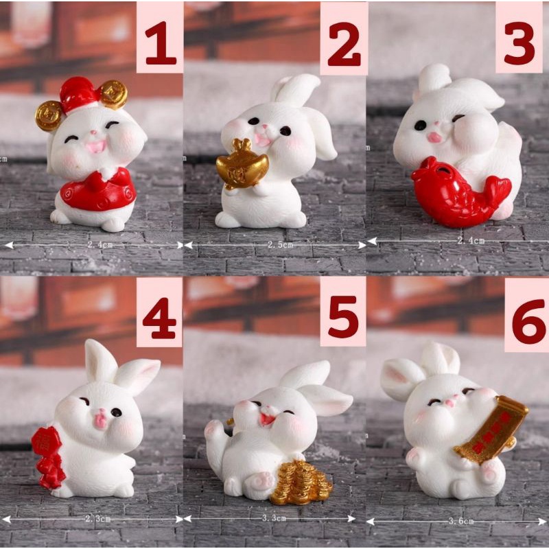 Jual topper imlek/ topper kelinci /topper cake /topper tahun baru imlek