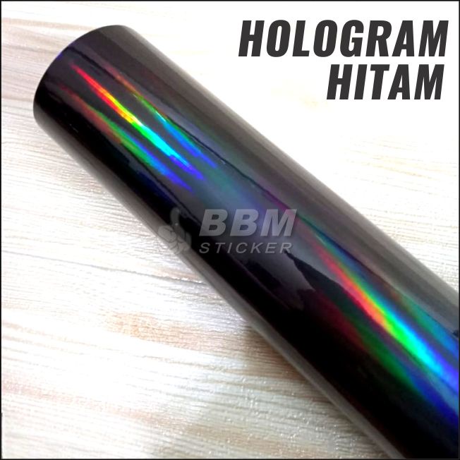 Jual Sticker Skotlet Pelangi Hologram Hitam Sticker Skotlet Motor